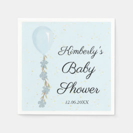 Schattige blauw ballon Baby shower Servet