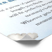 Schattige blauw Beer hoe groot is haar buikdouches Poster (Hoek)