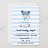 Schattige Blauw Beer Verpleegster in een Masker - Kaart (Voorkant)