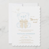 Schattige blauw Beer We kunnen nauwelijks wachten  Kaart (Voorkant)