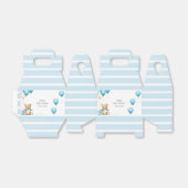 Schattige blauw Beren ballon Baby shower Bedankdoosjes (Uitgevouwen)