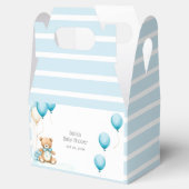 Schattige blauw Beren ballon Baby shower Bedankdoosjes (Geopend)