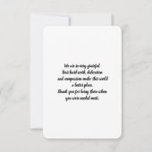 Schattige Blauw Beren Verpleegster met een bescher Bedankkaart (Achterkant)