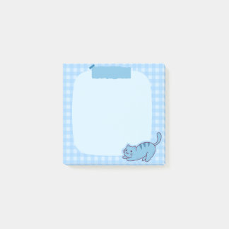 Schattige blauw bericht, merkt het op post-it® notes