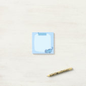 Schattige blauw bericht, merkt het op post-it® notes (Op bureau)