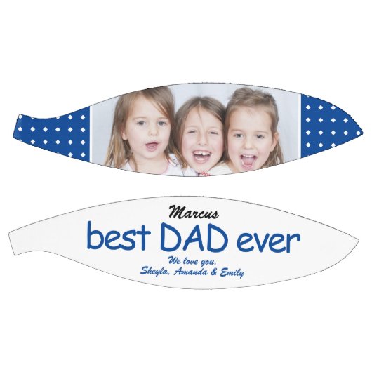 Schattige Blauw Beste Pap Ooit Vader`s Day Foto Basketbal (Panelen)