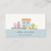 SCHATTIGE BLAUW BLUSH GARDEN HOME VERBLIJF BED & B VISITEKAARTJE (Voorkant)