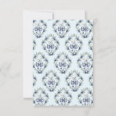 Schattige Blauw Boog Beer Cub Boy Winter Baby show Bedankkaart (Achterkant)