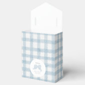 Schattige blauw boog lint baby shower bedankdoosjes (Geopend)