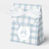Schattige blauw boog lint baby shower bedankdoosjes (Voorkant Zijde)
