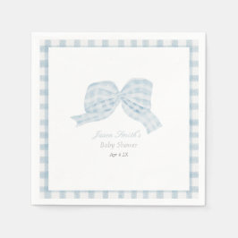 Schattige blauw boog lint baby shower servet