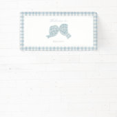 Schattige blauw boog lint baby shower spandoek (Insitu)