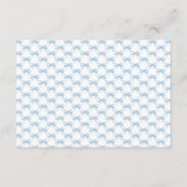 Schattige Blauw Bow Boy Ribbon Baby shower Luier R Informatiekaartje (Achterkant)