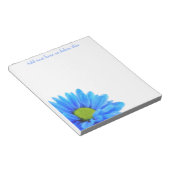 Schattige Blauw Daisy Bloemen Notitieblok (Schuin)