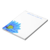 Schattige Blauw Daisy Bloemen Notitieblok (Linkerzijde)