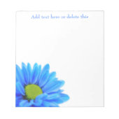 Schattige Blauw Daisy Bloemen Notitieblok (Voorkant)