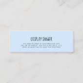 Schattige blauw Display douchekaartinzetstuk Mini Visitekaartje (Voorkant)