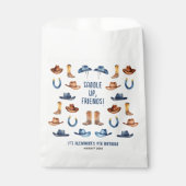 Schattige Blauw Eerste Rodeo Paardrijden Waterverf Bedankzakje (Voorkant)