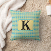 SCHATTIGE BLAUW EN GEEL KUSSEN (Deken)