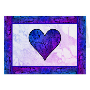 Schattige blauw en Paarse hart