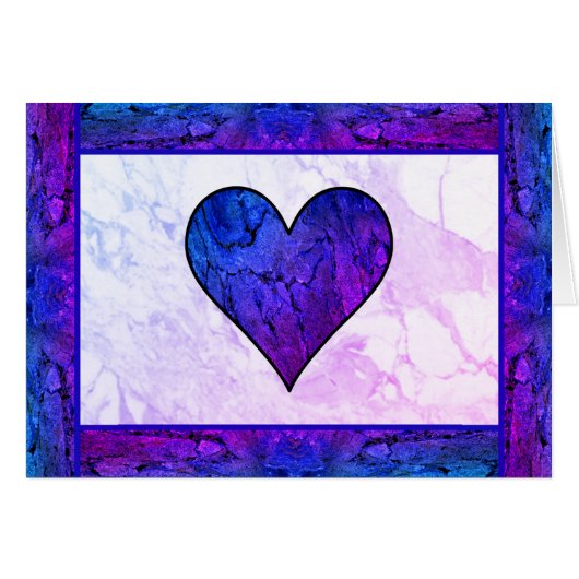 Schattige blauw en Paarse hart (Voorkant Horizontaal)