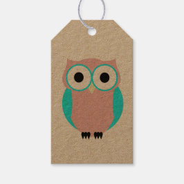 Schattige blauw en roze uilen Baby shower cadeau L Cadeaulabel