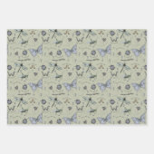Schattige Blauw en Sage Insect Inpakpapier Vel (Voorkant)
