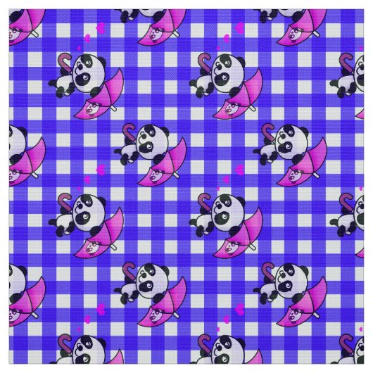 Schattige blauw en wit gingham stof (Swatch)