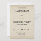 Schattige blauw en wit mummie  Halloween Kaart (Voorkant)