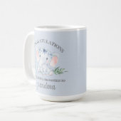 Schattige blauw gepromoveerd tot oma zwangerschap koffiemok (Voorkant links)