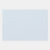 Schattige blauw gingham eenvoudige klassieke chequ inpakpapier vel (Voorkant 2)