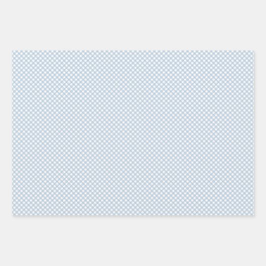 Schattige blauw gingham en stippen eenvoudige klas inpakpapier vel (Voorkant)