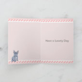 Schattige Blauw Grijs Franse Bulldog Puppy Kaart (Binnen)