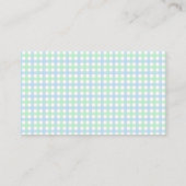 Schattige blauw groen paard baby shower luier lote informatiekaartje (Achterkant)