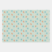 Schattige blauw/groen Ramadan Eid Inpakpapier Vel (Voorkant 2)