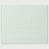 Schattige Blauw & Groen Waterverf Plaid Gift Cadeaupapier (Vlak)