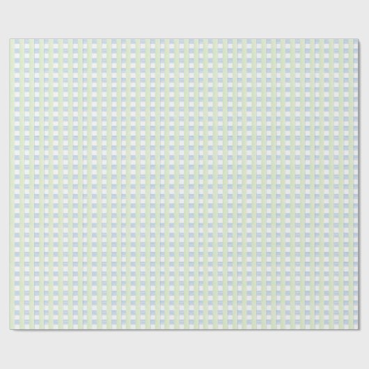 Schattige Blauw & Groen Waterverf Plaid Gift Cadeaupapier (Vlak)