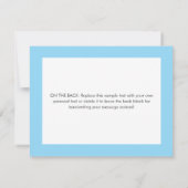 Schattige blauw hart jongen Baby shower dank u Bedankkaart (Achterkant)