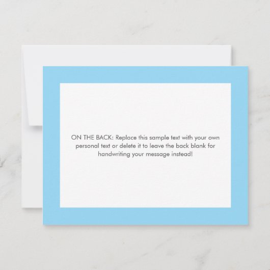 Schattige blauw hart jongen Baby shower dank u Bedankkaart (Achterkant)