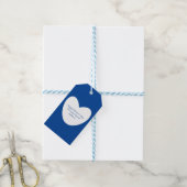 Schattige blauw hart klaslokaal jongens Valentijns Cadeaulabel (Met Touw)