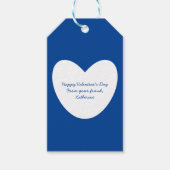 Schattige blauw hart klaslokaal jongens Valentijns Cadeaulabel (Voorkant)