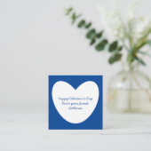 Schattige blauw hart klaslokaal jongens Valentijns Informatiekaartje (Staand voorkant)