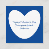 Schattige blauw hart klaslokaal jongens Valentijns Informatiekaartje (Voorkant)