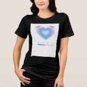 Schattige blauw hart t-shirt (Voorkant)