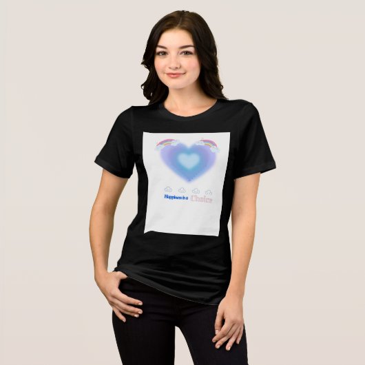 Schattige blauw hart t-shirt (Voorkant volledig)
