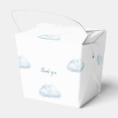 Schattige Blauw Hete Luchtballon Boy Baby shower Bedankdoosjes (Achterkant)