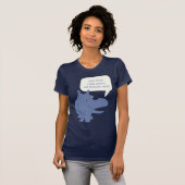 Schattige Blauw Hippo Hippopotamus Aangepast beric T-shirt (Voorkant volledig)