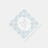 Schattige blauw houten paard speelgoed boho happy  servet (Hoek)