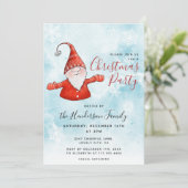 Schattige Blauw Kerstfeest Kaart (Staand voorkant)