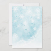 Schattige Blauw Kerstfeest Kaart (Achterkant)